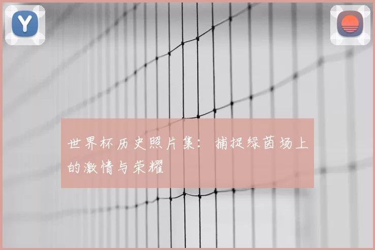 世界杯历史照片集:捕捉绿茵场上的激情与荣耀