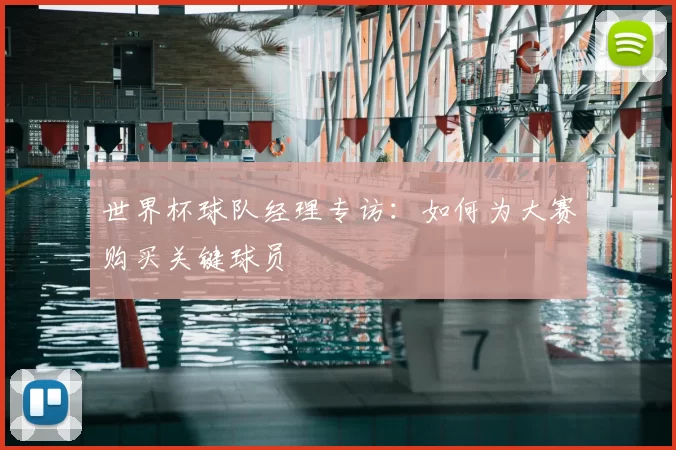 世界杯球队经理专访：如何为大赛购买关键球员